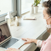 Expat is getting telemedicine service from a doctor remotely